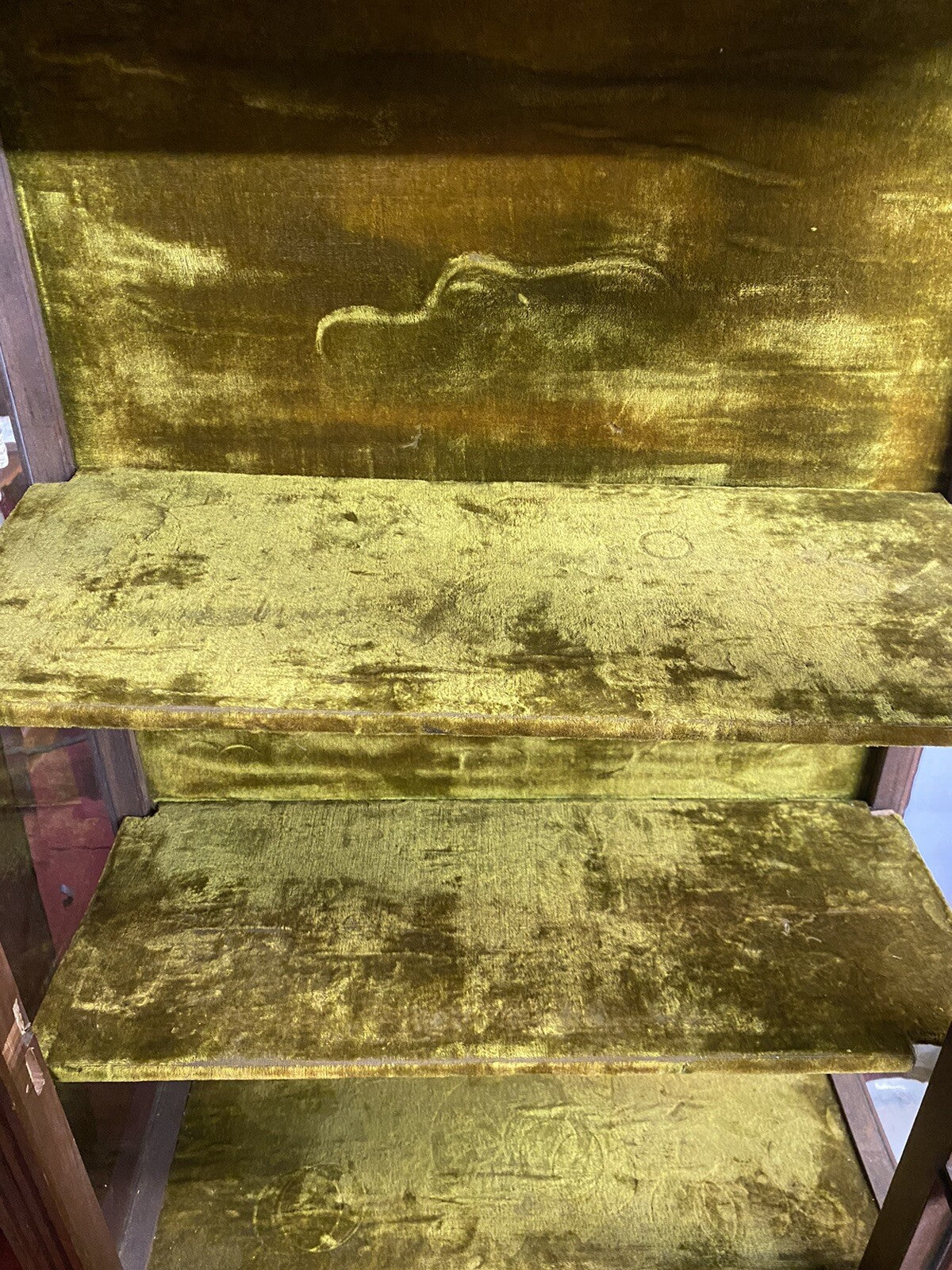 Antique French Napoleon III Walnut Vitrine Display Cabinet