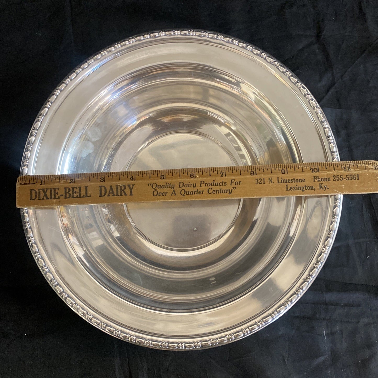 390g Watson Sterling Bowl 10 3/4" dia x H 2.5" Antique 1920's Art Deco