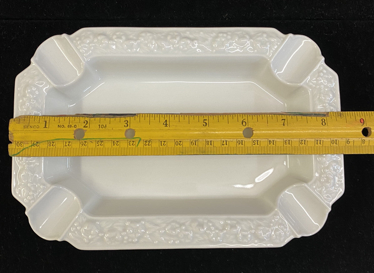 Rosenthal Maria White Classic Rose Set of 3 Stacking Ashtrays