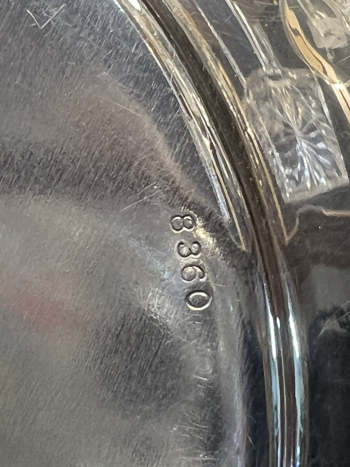 Sterling Silver .925 Plate 10"  Pierced Edge #8360  Baker Manchester Co 310 g NM