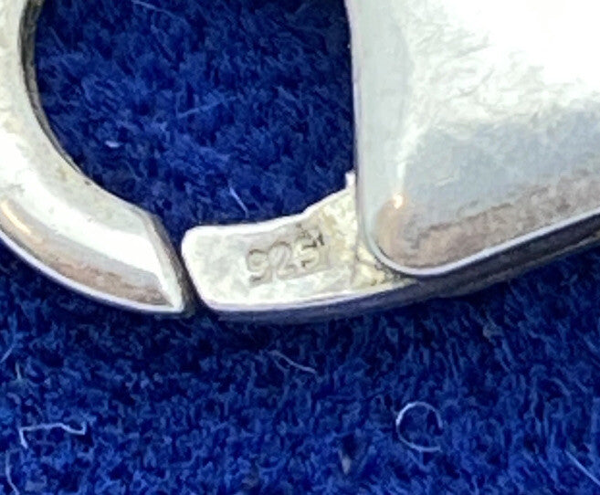 Vintage Baltic Poland Cognac Amber 925 Sterling Silver Bracelet Rectangle 15.2g