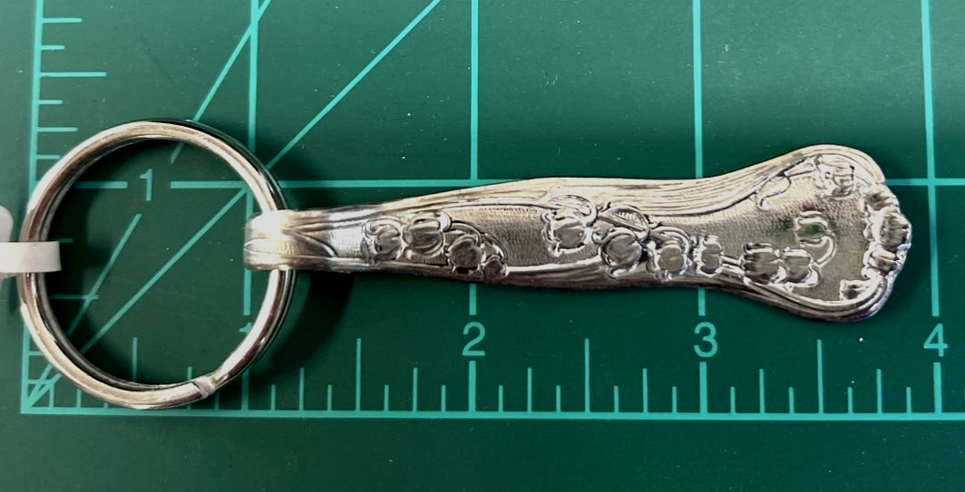 Silver Plate Key Fob and Key Ring