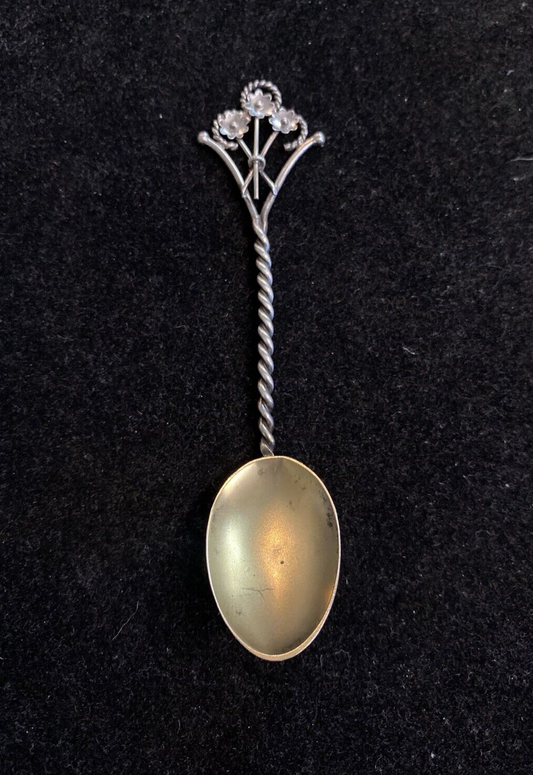 Sterling Silver 4 14" Souvenir Teaspoon 7.87g Gold Wash Bowl