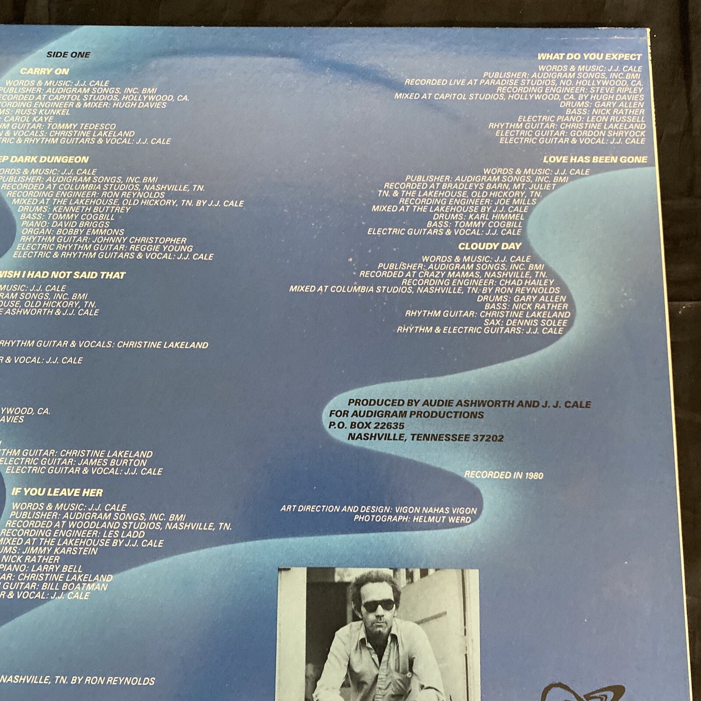 STAMPED PROMO FIRST PRESS 1979/1981 release J.J. CALE Shades SHELTER MCA-5158