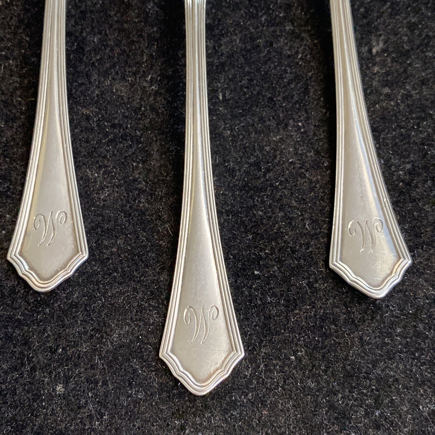 R. Wallace & Sons Set of 3 Putnam 5 1/2" Spoons Monogrammed "W" 44.9g