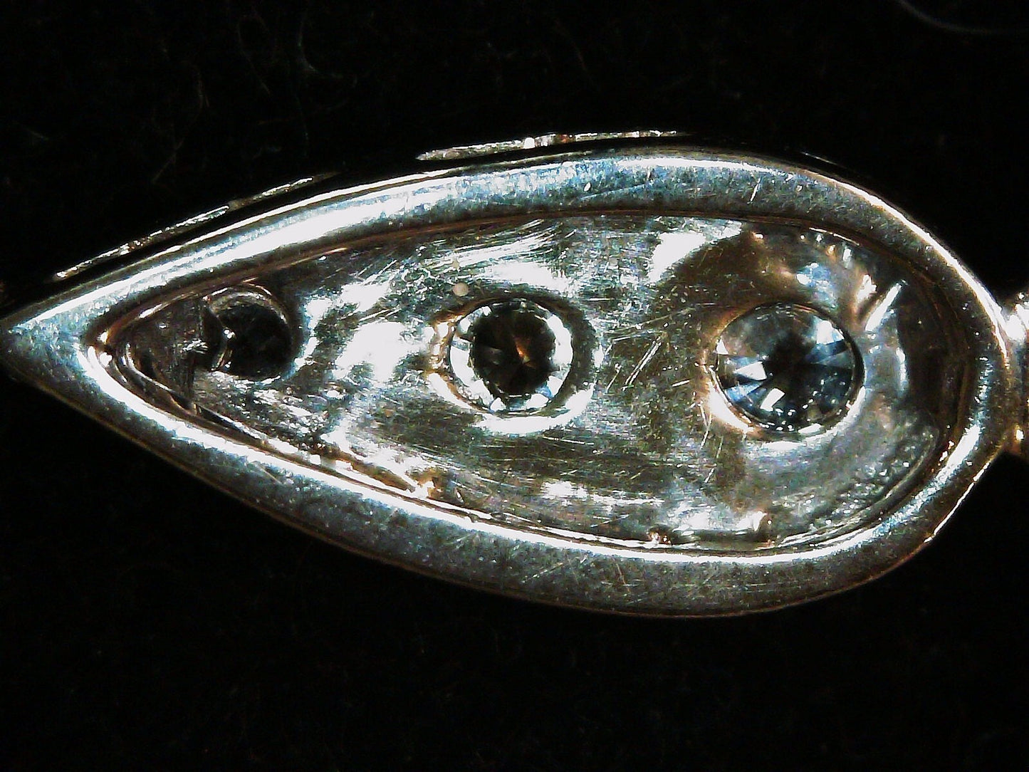 14K Gold 10 Diamond Approx 1.38 cts Pendant 2.9g SI1-SI2 TESTED Sterling Chain