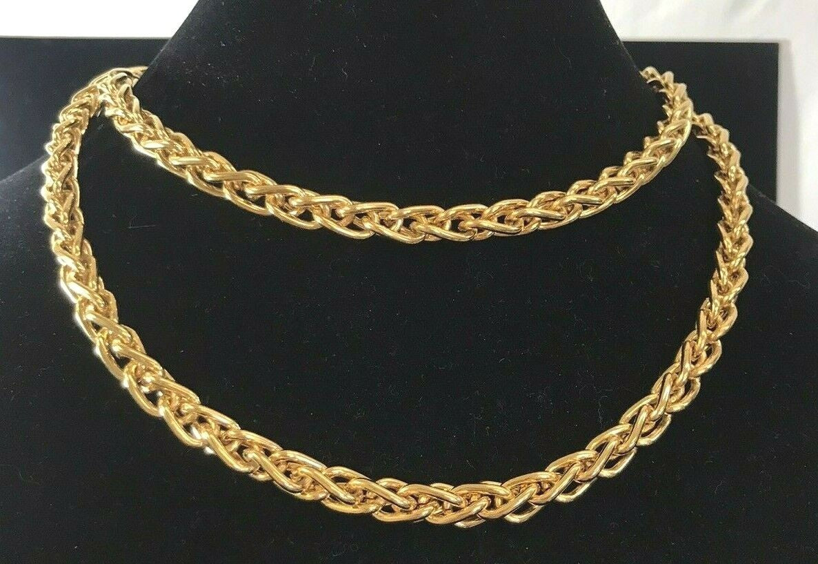 Like New  Monet 36" Heavy Gold Chain 135 grams 1980's