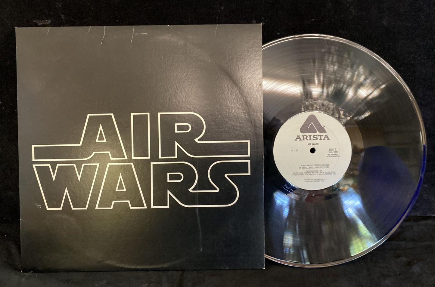 WHITE LABEL PROMO "AIR WARS" John Long & Carter Davis ARISTA LP NM/EX ALS-07