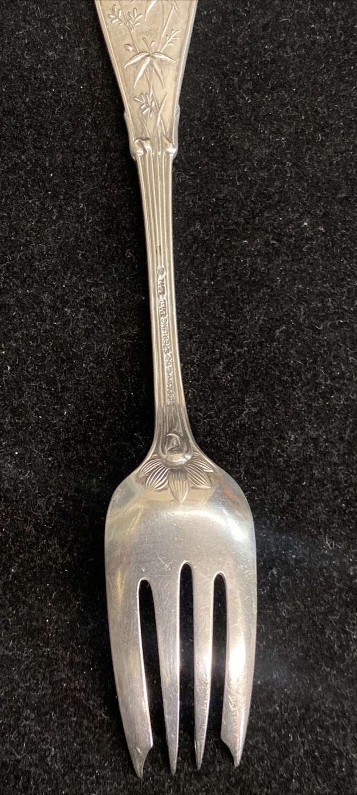 Japanese by Tiffany & Co Sterling Silver 6 3/4" Four Tine Salad Fork RARE mono S