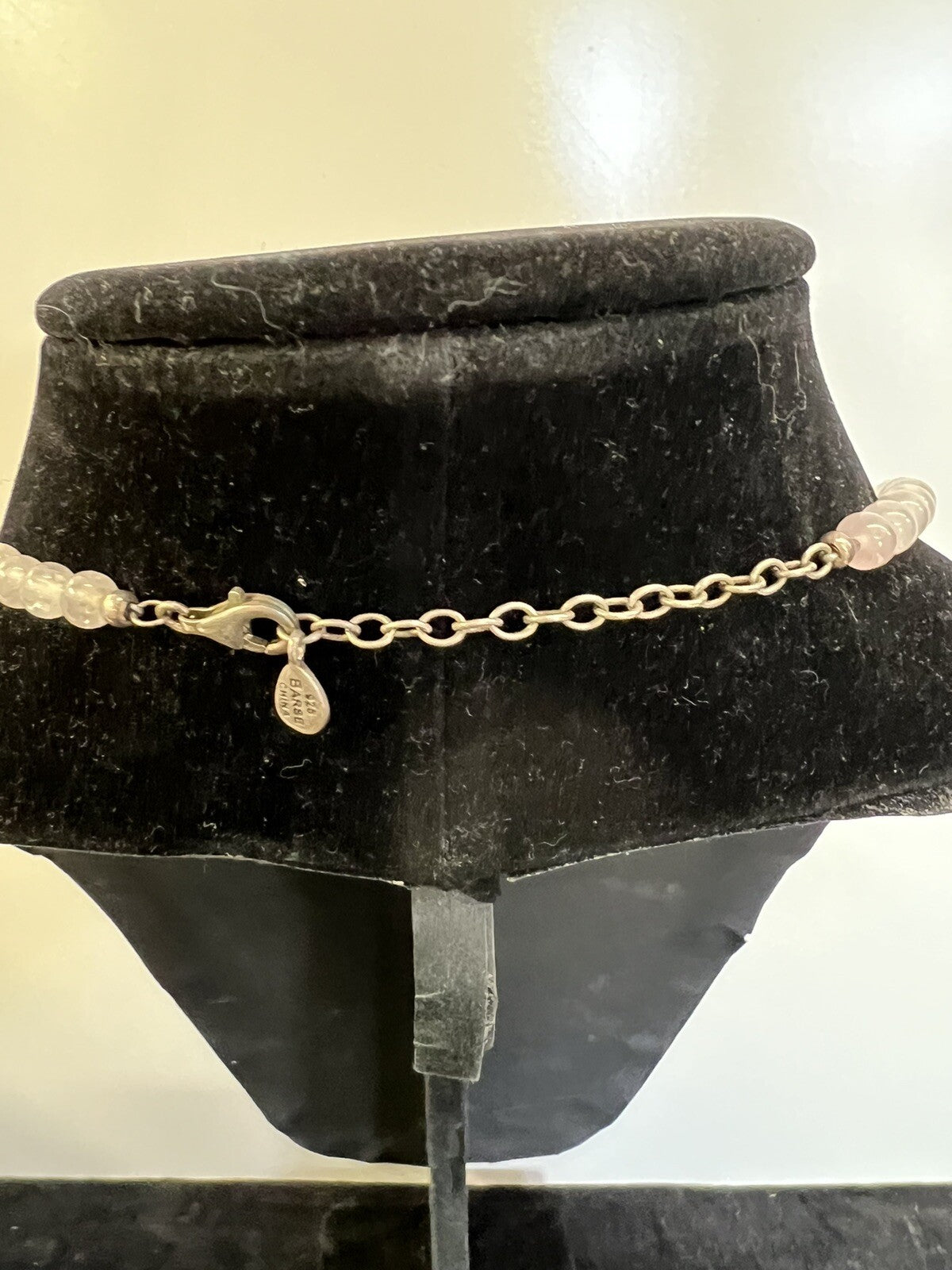 Barse Sterling Silver 925 Pink Sliced 17 Agate Slab  Necklace