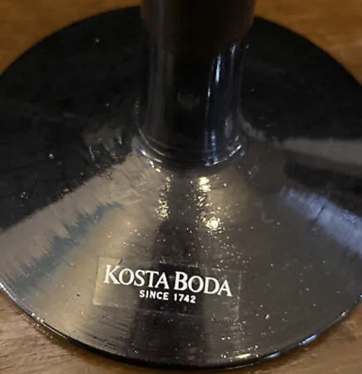 1x Kosta Boda Signed Ulrica Hydman Valliene 7 " Wine Glassware Goblets
