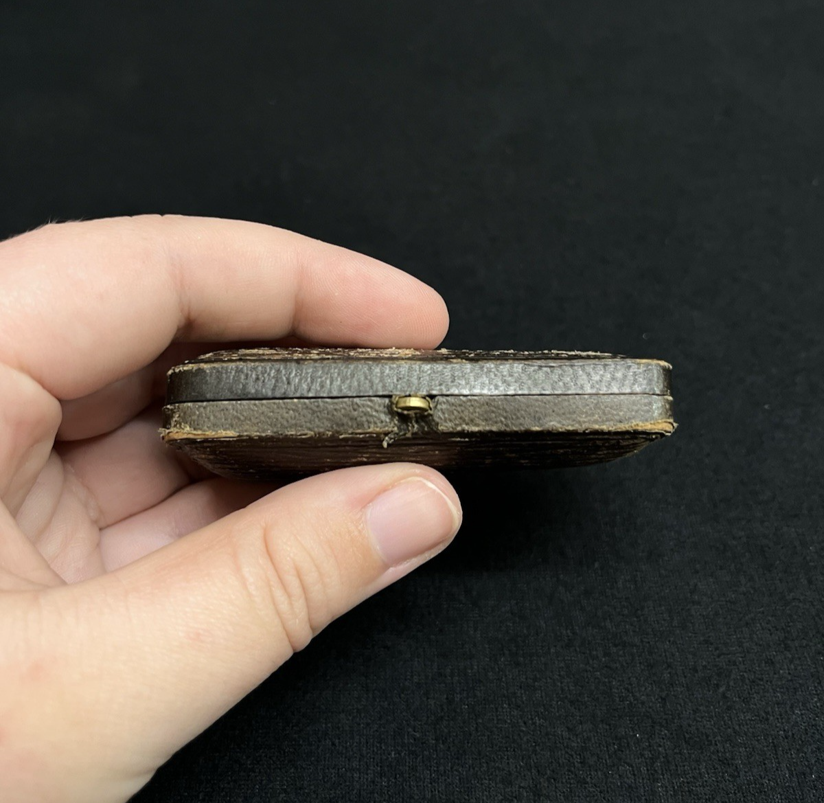 English Birmingham 1827 Briar Wood & 9k Gold Banded Cigarette Holder w/ Case