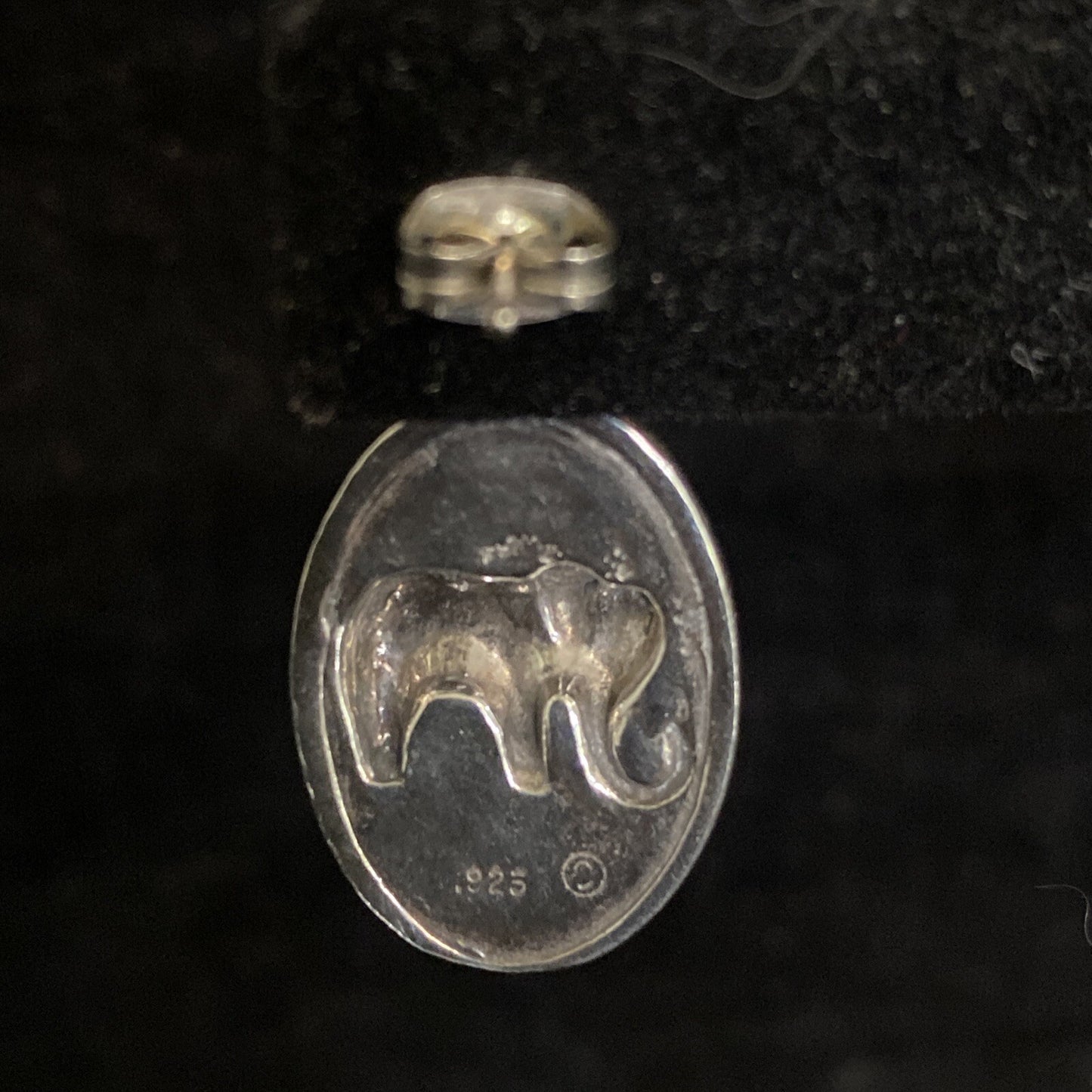 Sterling Silver 925 Dangle Drop University of Alabama Elephant Earrings 6.3g