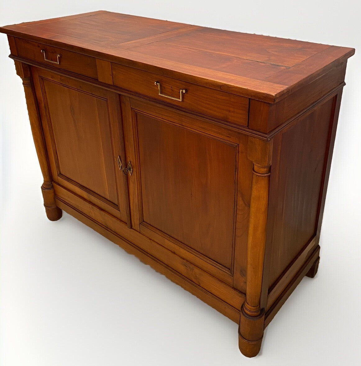 Antique French Empire Style Cherry Wood Sideboard Chest Buffet Commode c. A13