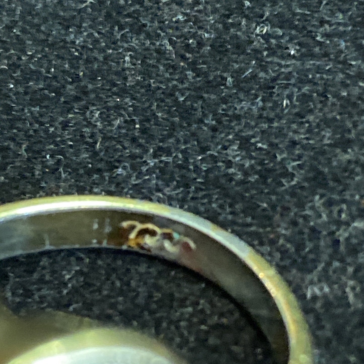 1960s Gold Plated Synthetic Dark Cognac Citrine Ring Sz 5.5 7g JM6