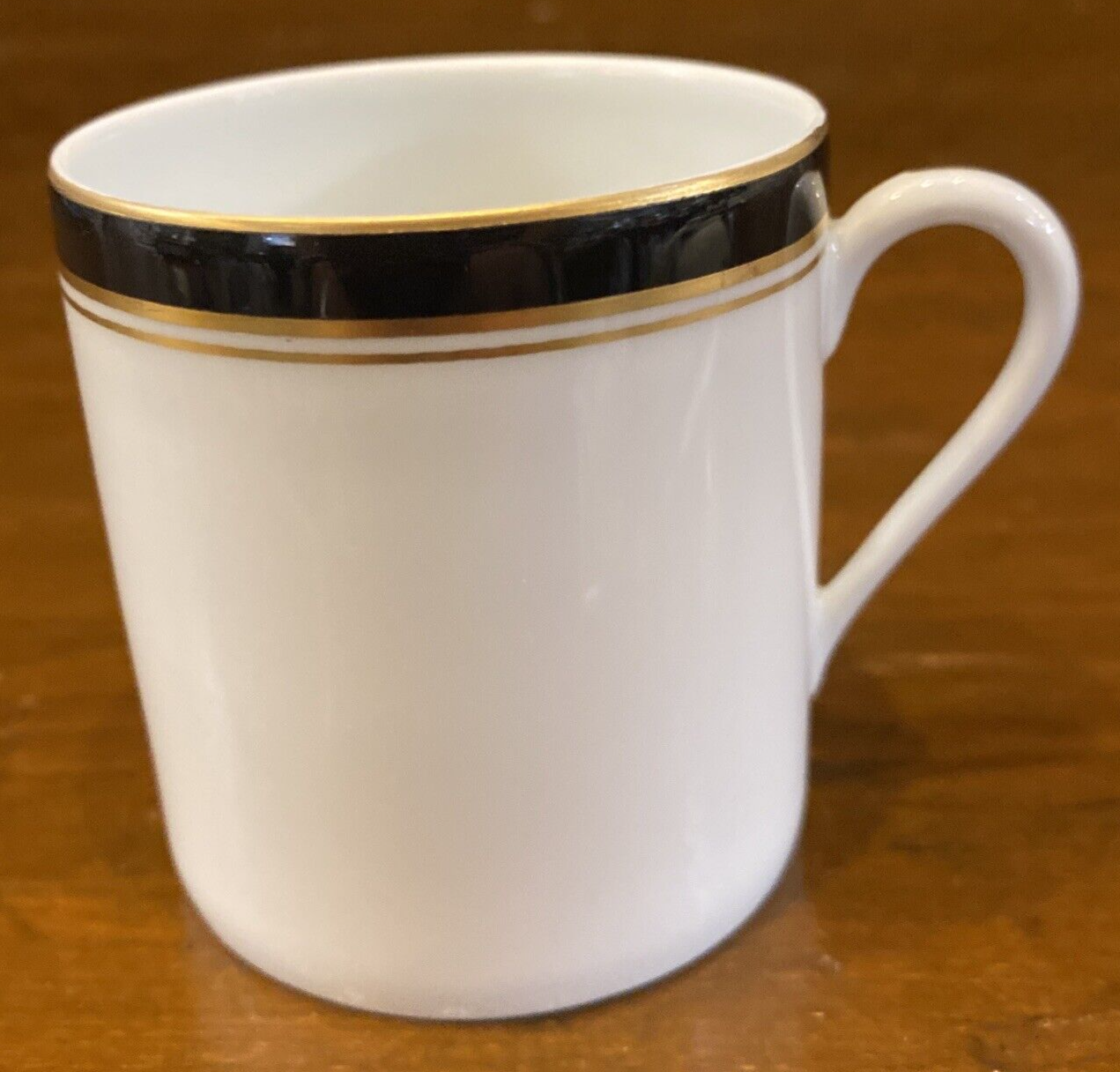 Diplomat Black Ceralene Raynaud Limoges Demitasse Cup & Saucer Set BH166A