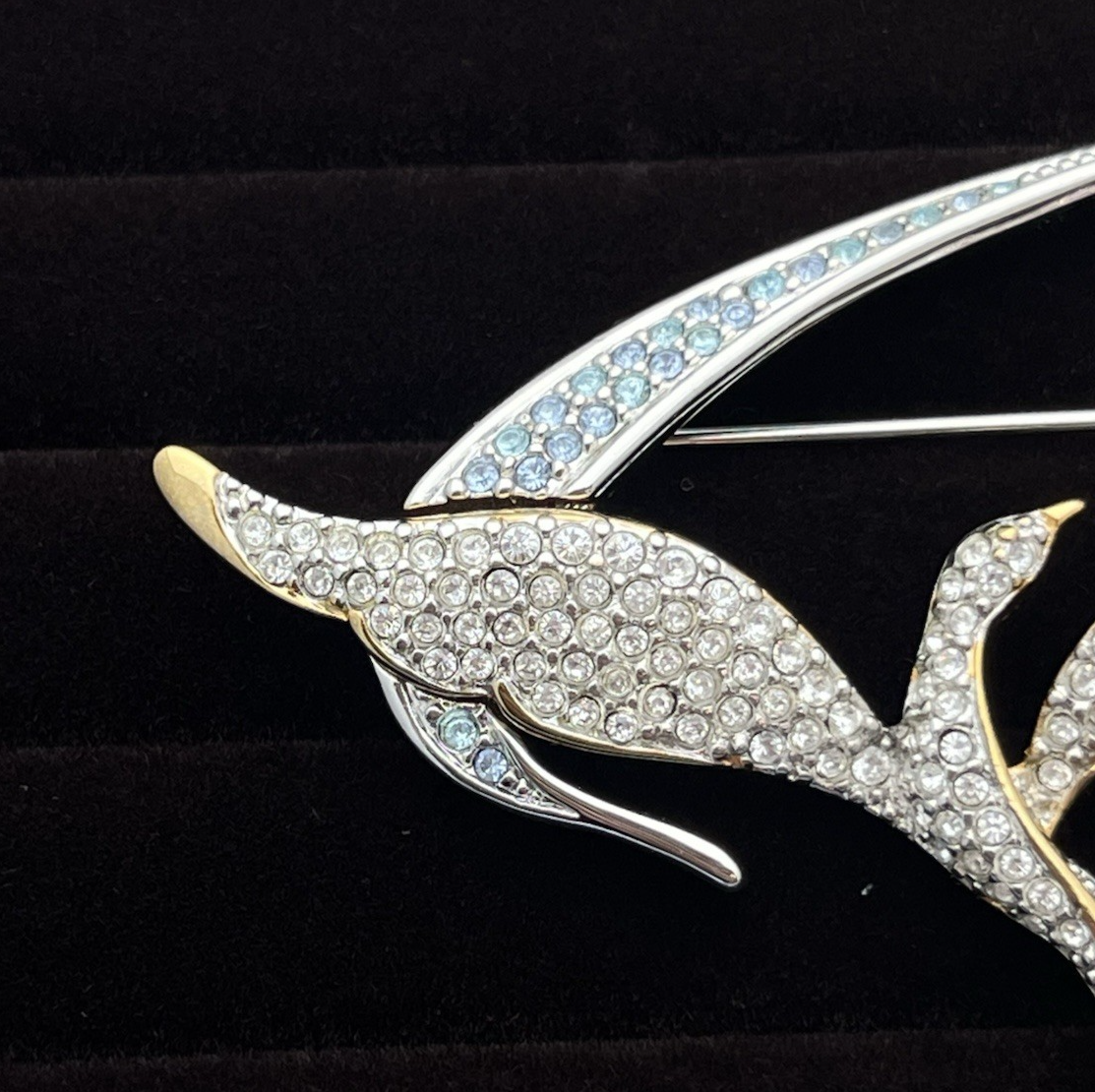 RARE 1999 SWAROVSKI ANNUAL EDITION FREEDOM BIRD PIN COLLECTORS PIECE-2 1/2" WIDE