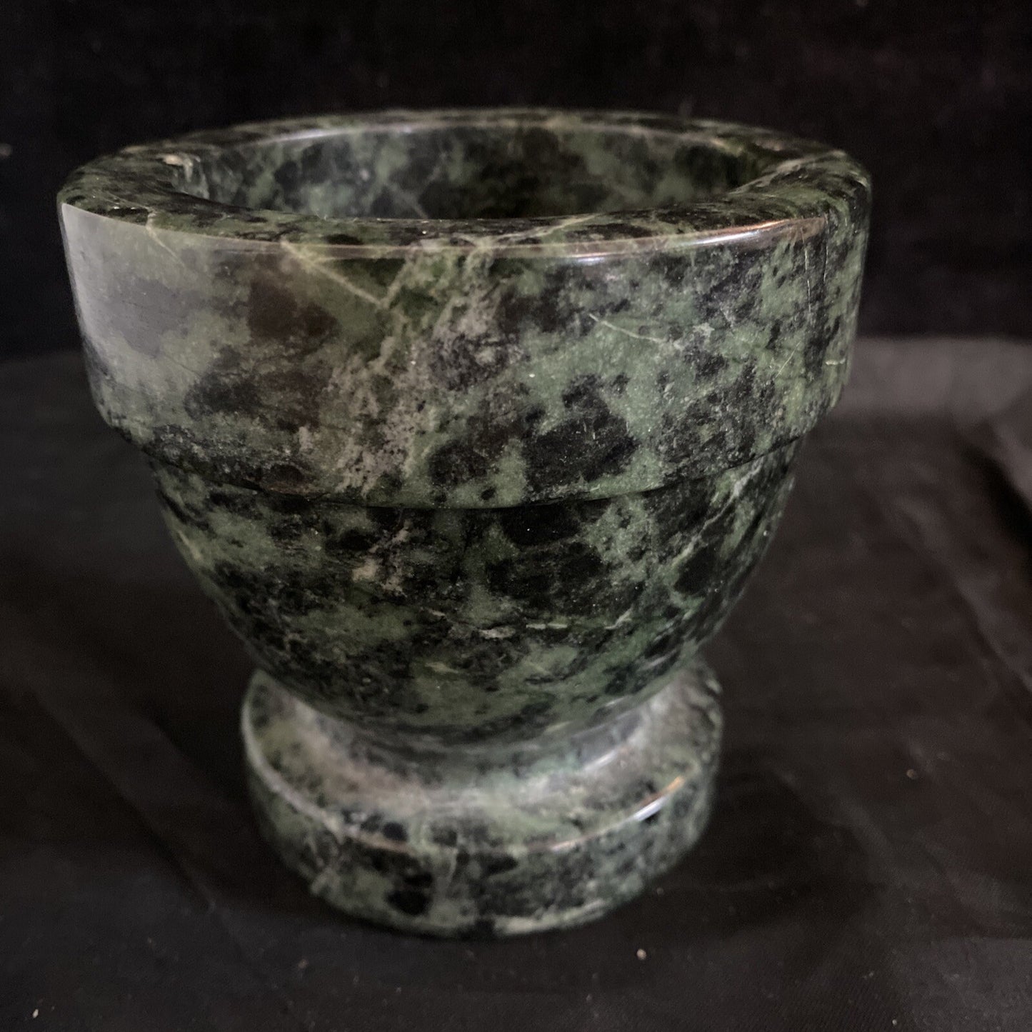 Small Green Marble Soapstone 4x4" Mortar