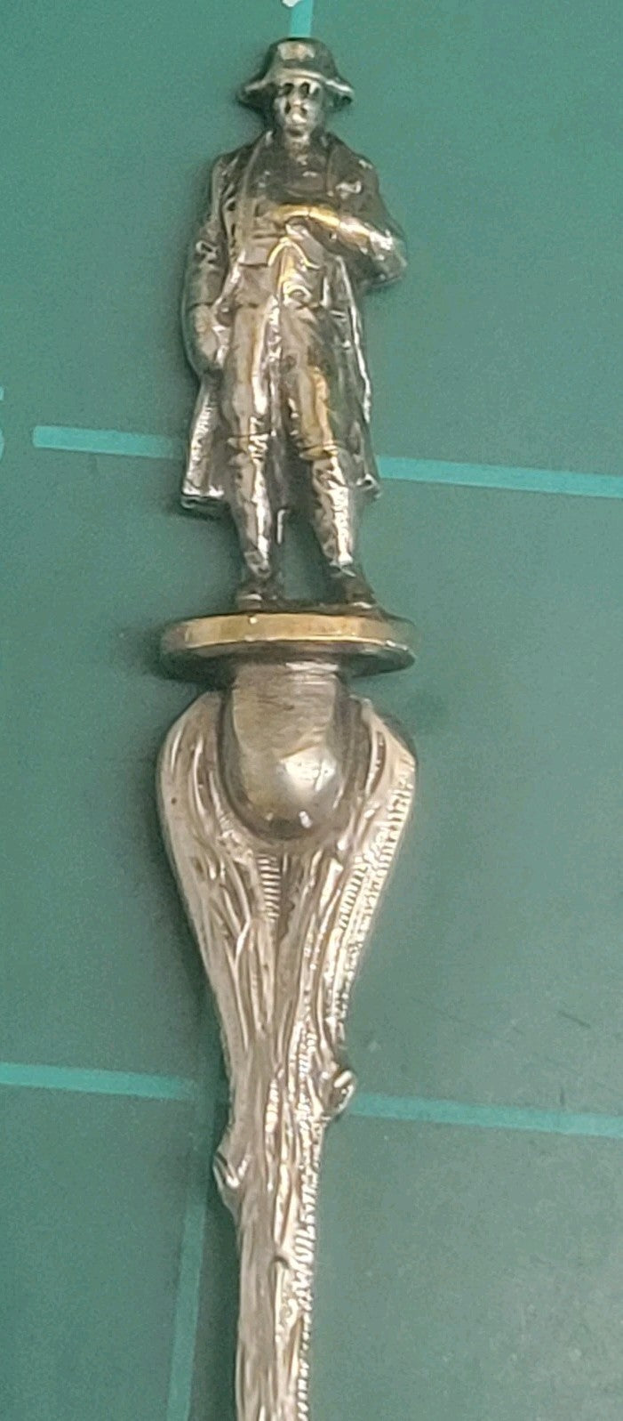 Vintage Silver Plate Napoleon France French Leaf Branch Souvenir Spoon