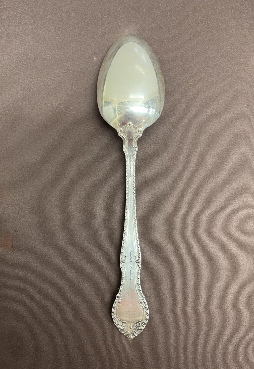 English Gadroon by Gorham78.8g Solid Sterling Silver Serving Spoon 8.5"