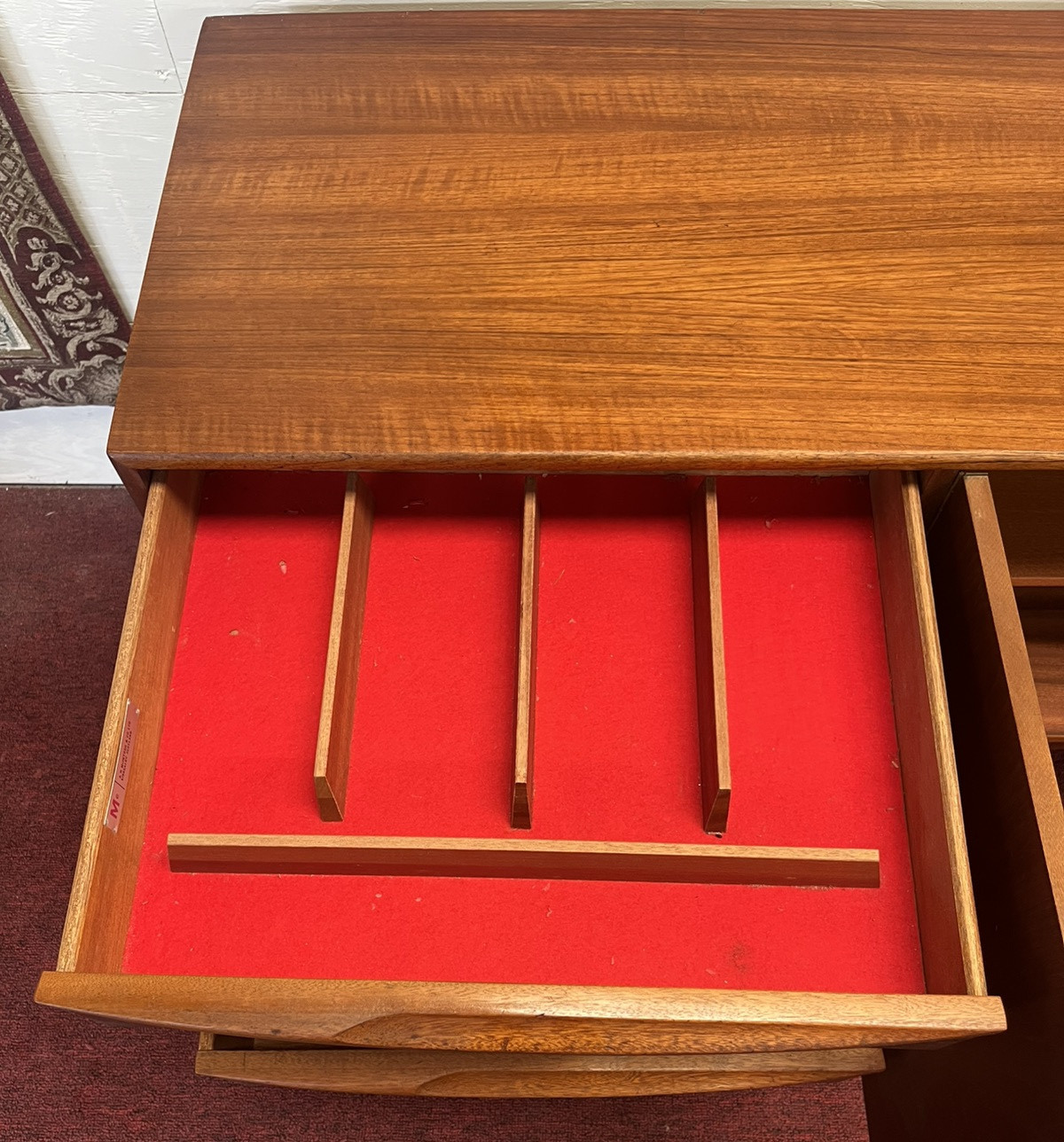 1960's McINTOSH 'DUNFERMLINE' MID-CENTURY MODERN TEAK SIDEBOARD  w/ FOLDOUT BAR