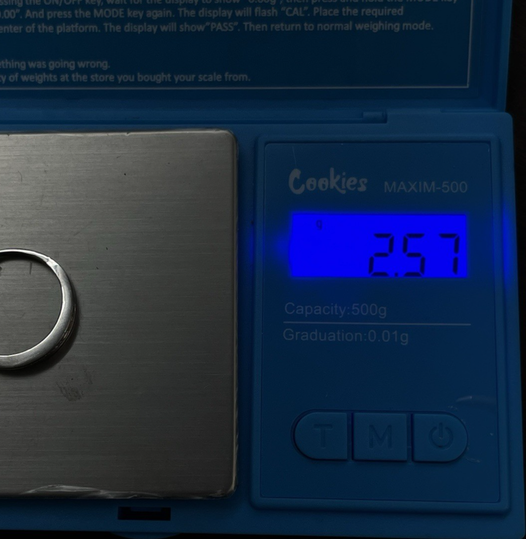 14k White Gold 15 Diamonds (.5 TCW) Band Ring 2.57g Size 7 3/8