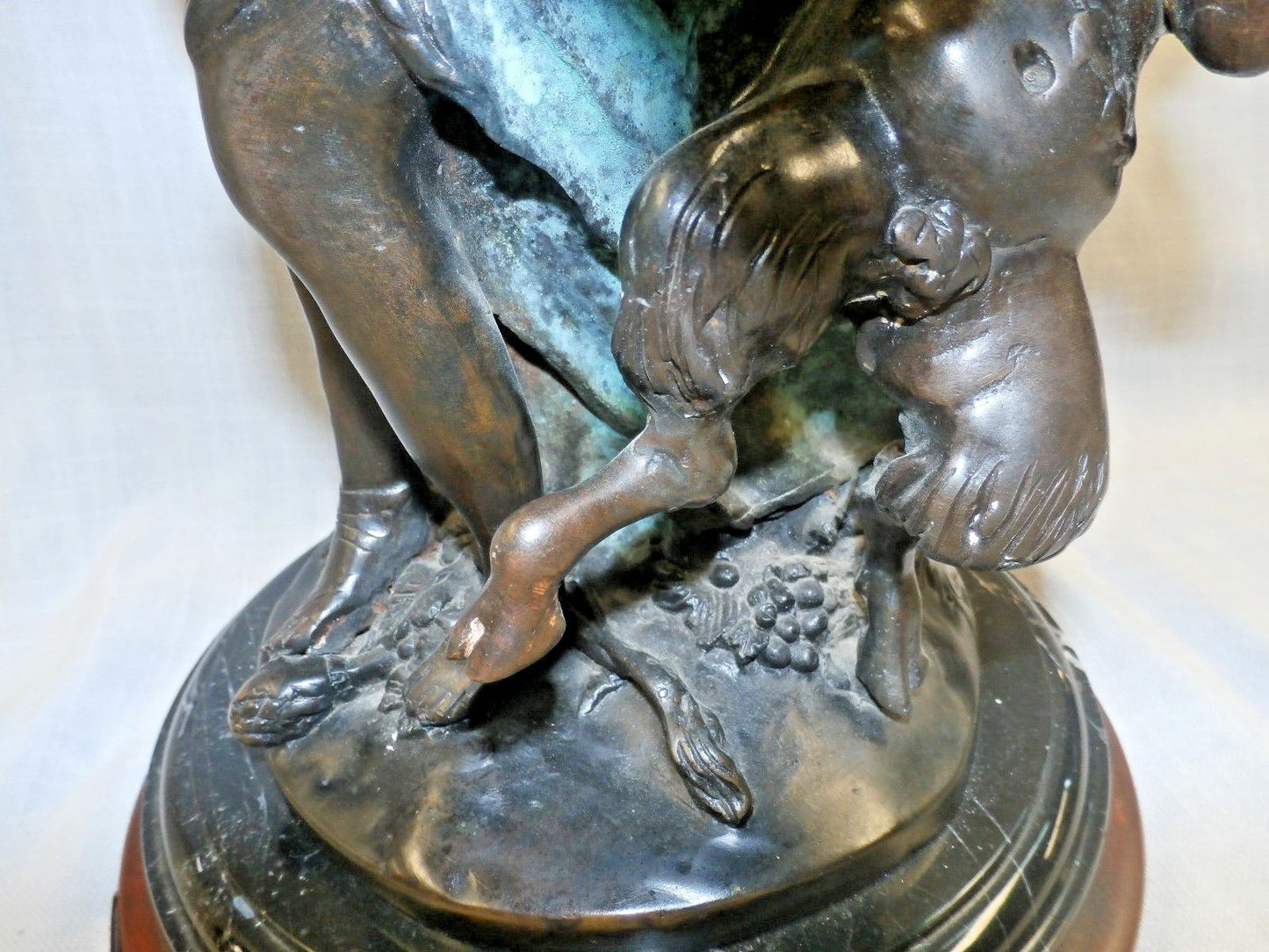 Bronze Bacchanalia Statue Clodion 2 Women Dancers Celebrating Wine Tambourine