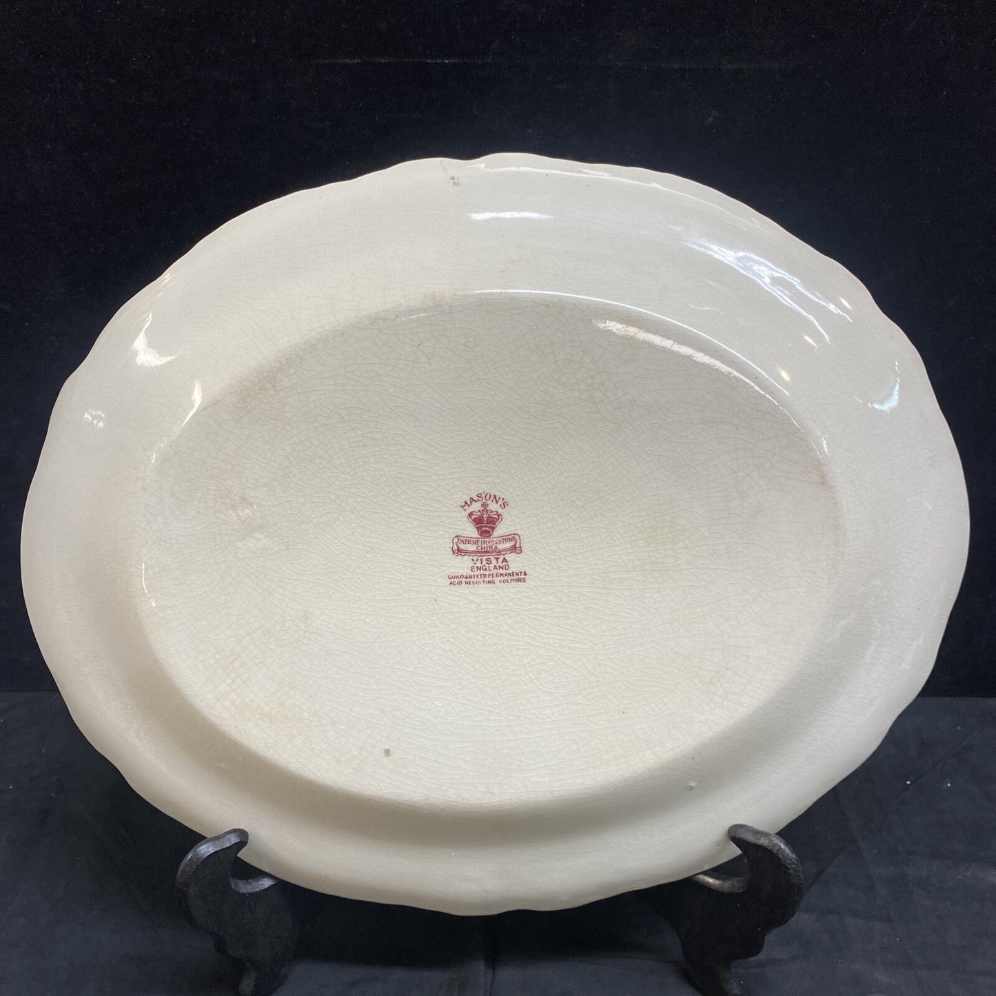 Mason's Vista Pink Oval Shaped 15 1/2" Serving Platter