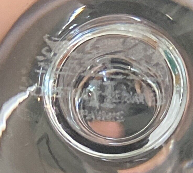 2x Hermès-Paris Fanfare Stemmed Wine Glass 6" & 6 1/4"