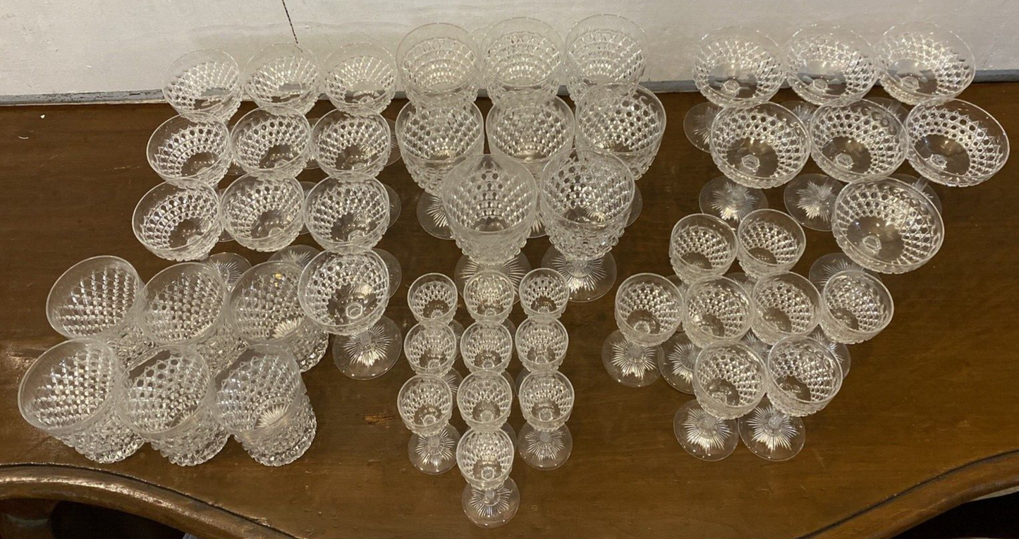 1875 Dorflinger  Hob Diamond 5" Wine Claret