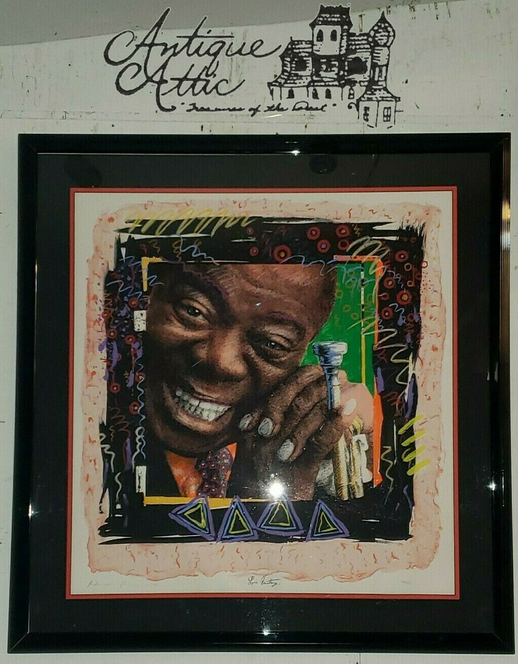 New Orleans Jazz Festival “POPS 1" Louis Armstrong Poster Signed Richard Thomas