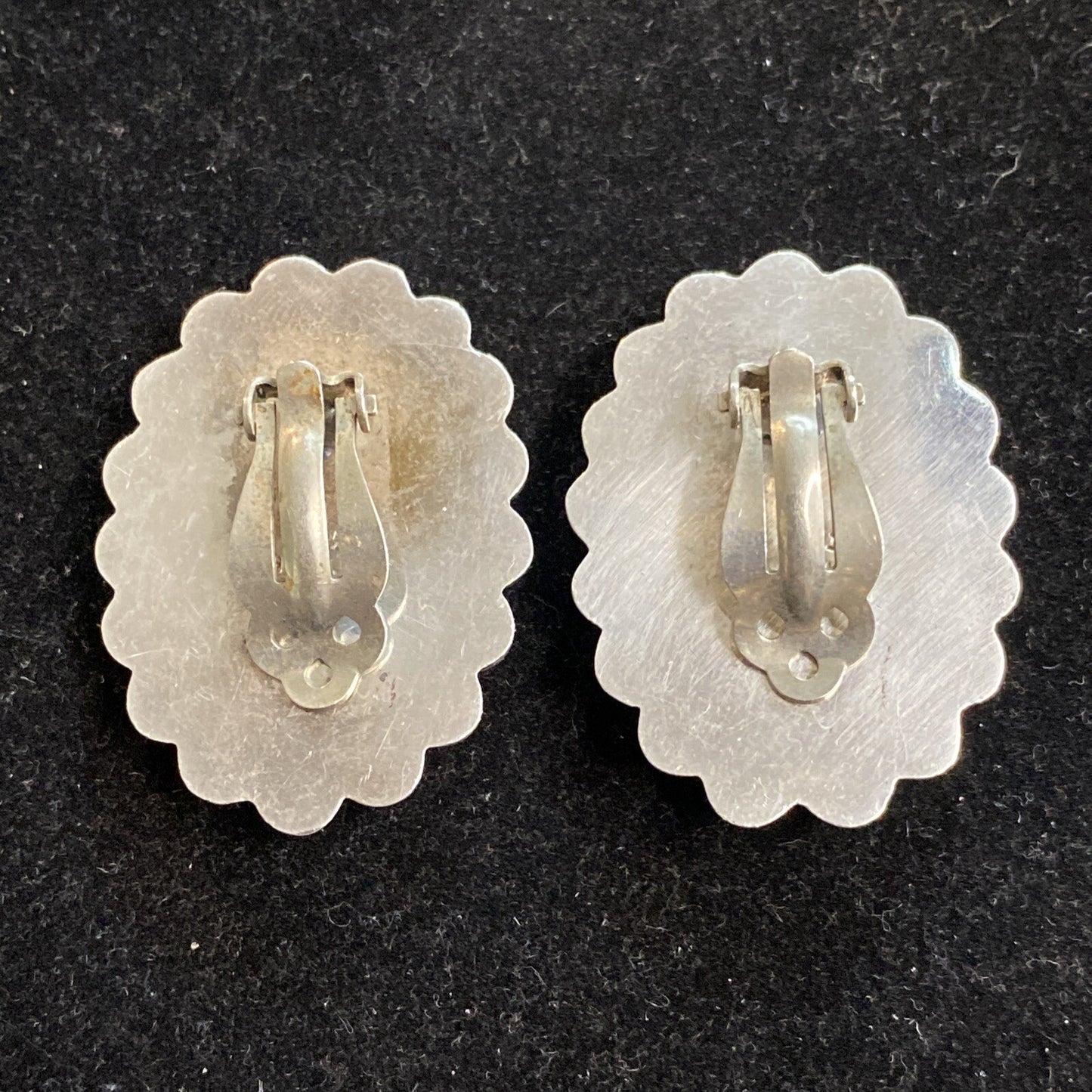 Sterling Silver 925 Mexico Clip On Earrings 25.1g