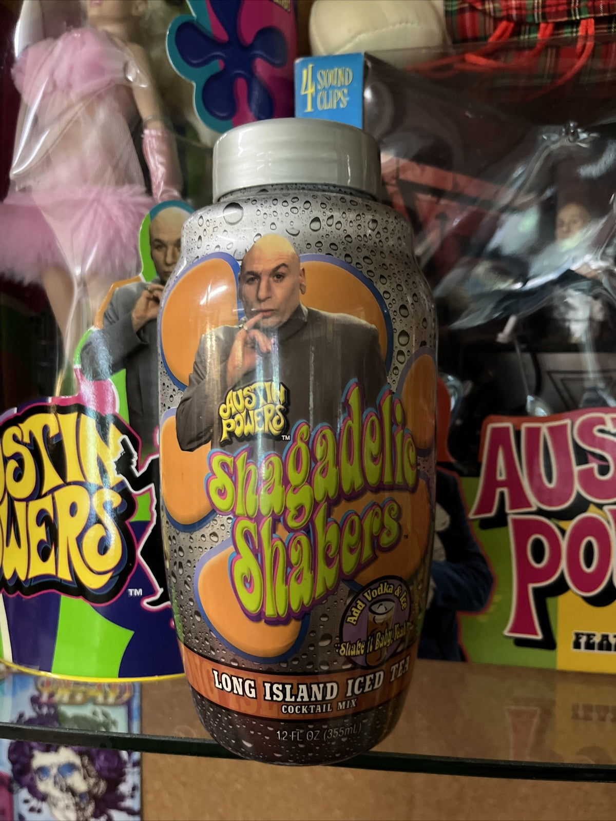 Vtg Austin Powers Shagadelic Shakers Cocktail Mix Mixer Long Island Iced Tea