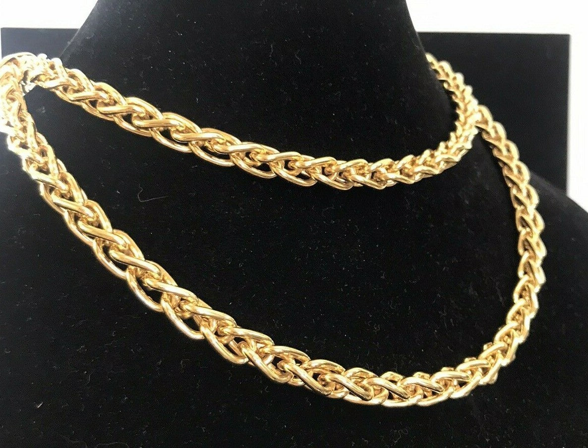 Like New  Monet 36" Heavy Gold Chain 135 grams 1980's