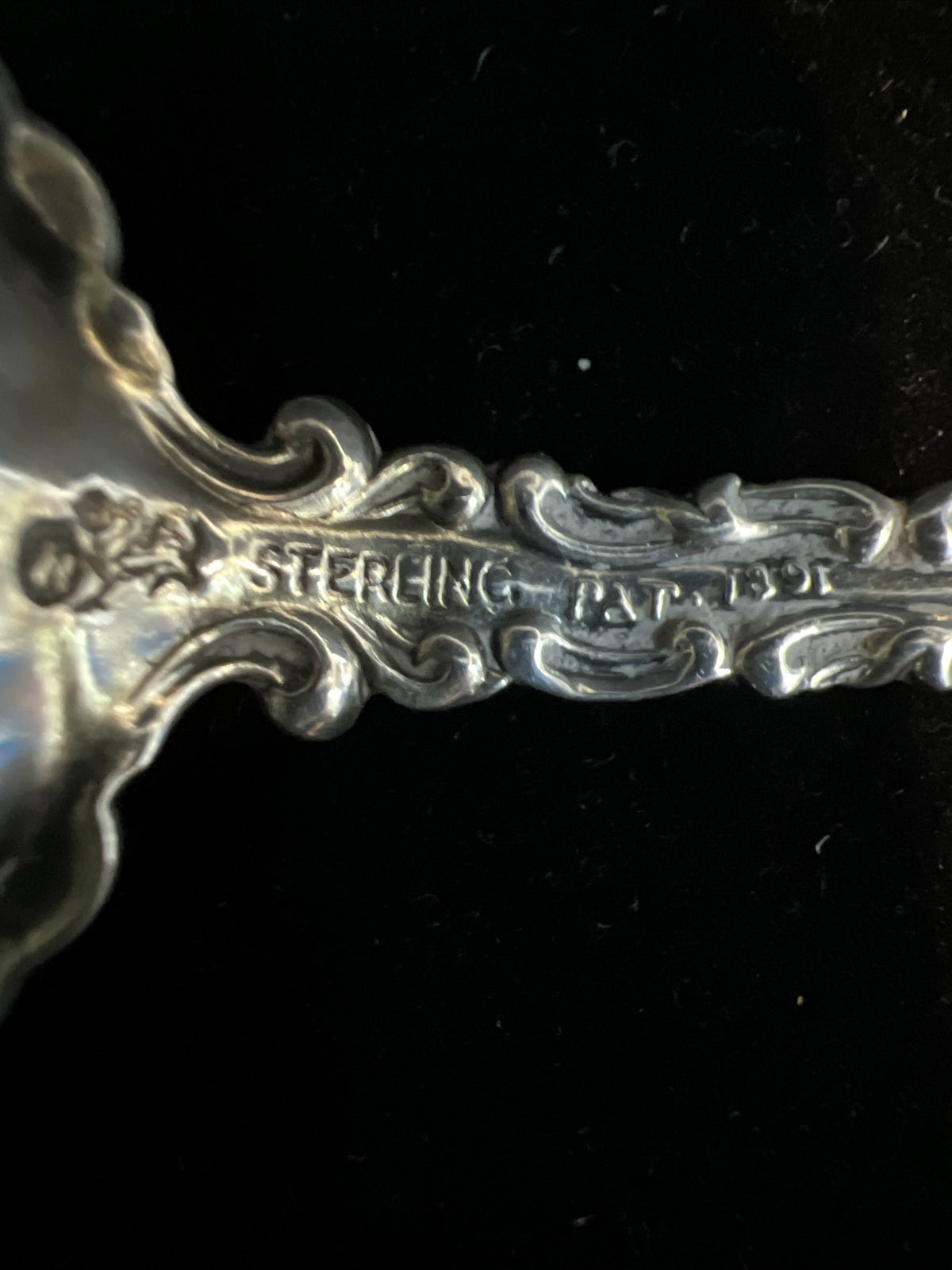 Louis XV  Sterling Grapefruit Spoon by Whiting Mfg  "Utica  Feb. 27 '92 Mono M"