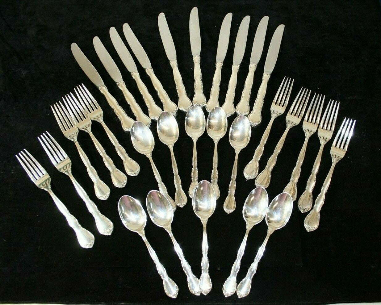 Mignonette by Lunt Sterling Silver  7.5" Dinner Fork  8 Avail 55.3g each