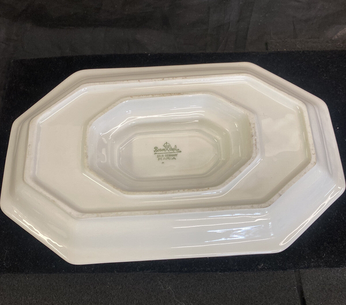 Rosenthal Classic Rose Maria White Gravy Boat with Attached Underplate