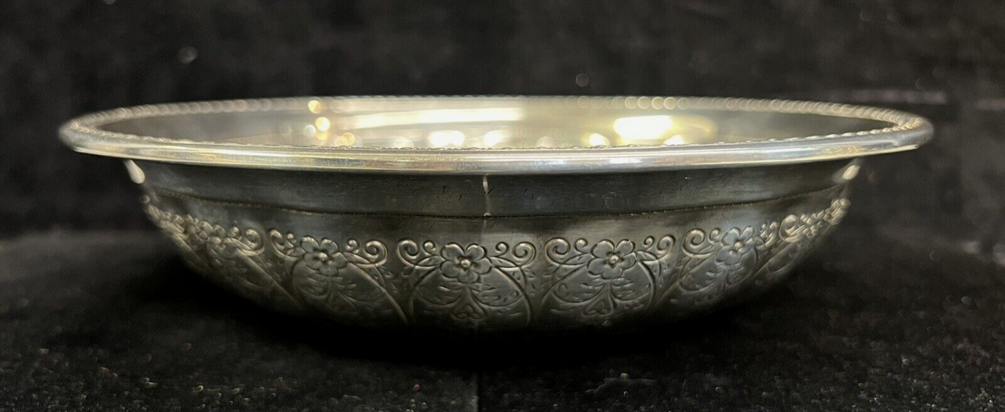 Antique  9" Sterling Bowl 307 Hallmark H Hasselbring Repousse Mono T 190g