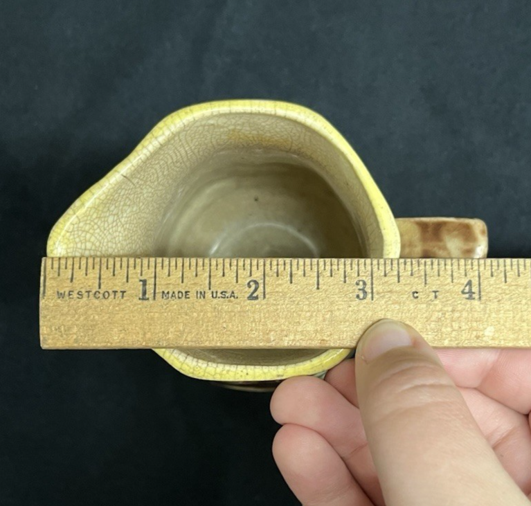 Vintage Majolica Embossed Dogwood Flower Creamer/Jug/Pitcher 5"