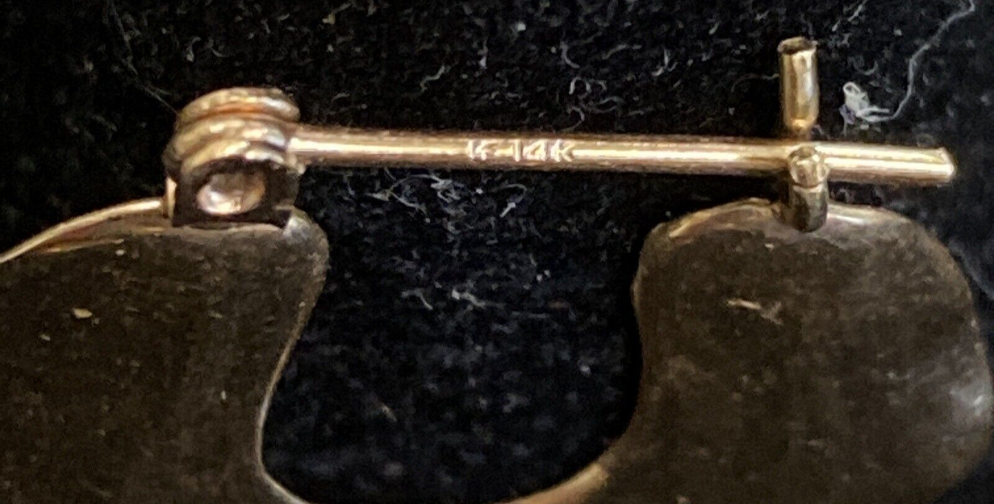 14K Gold Flat Hoop Pierced Earrings 2.3g CB18