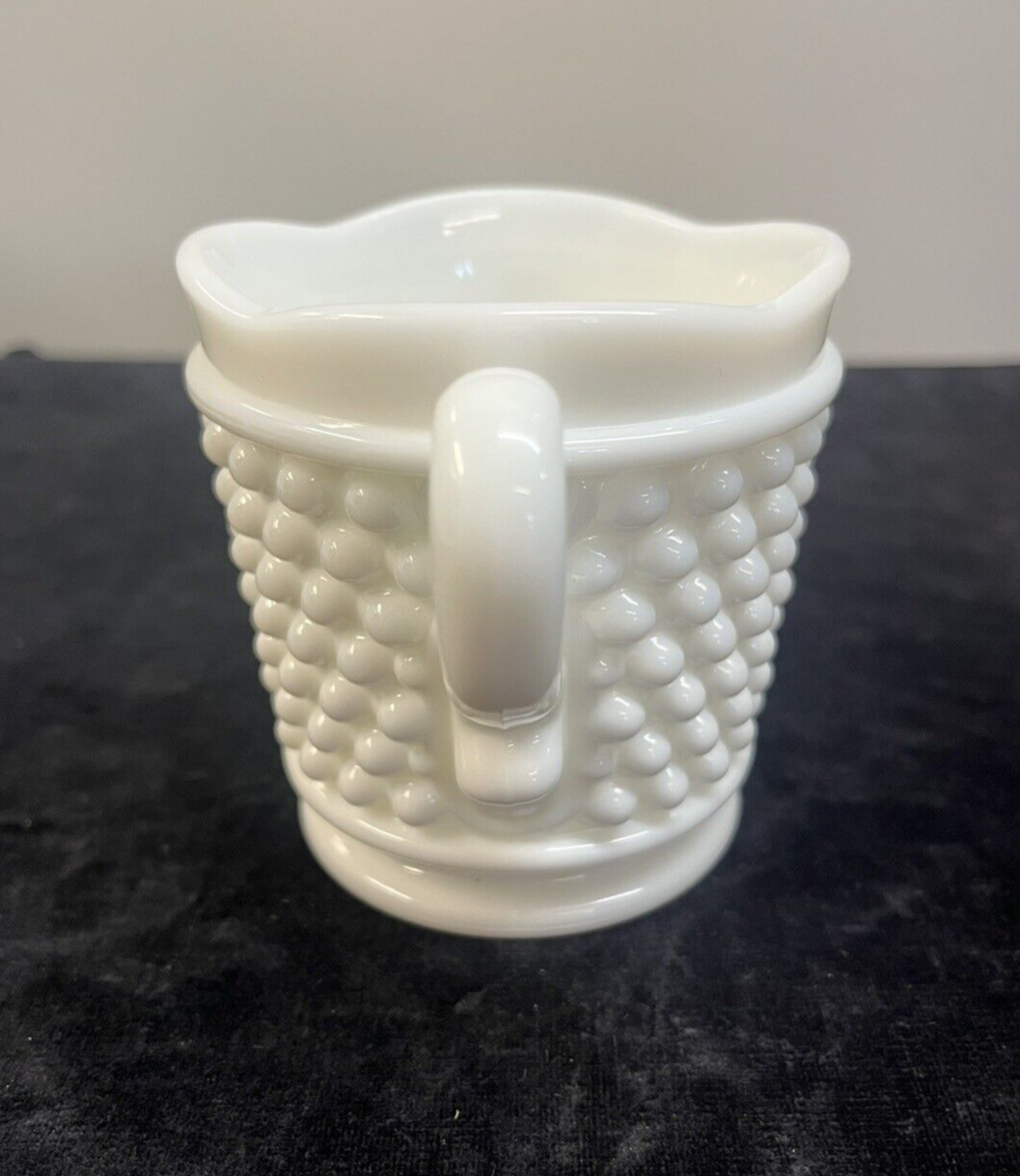 Vintage 1950s Westmoreland Hobnail Milk Glass Open Sugar Bowl 3.5"