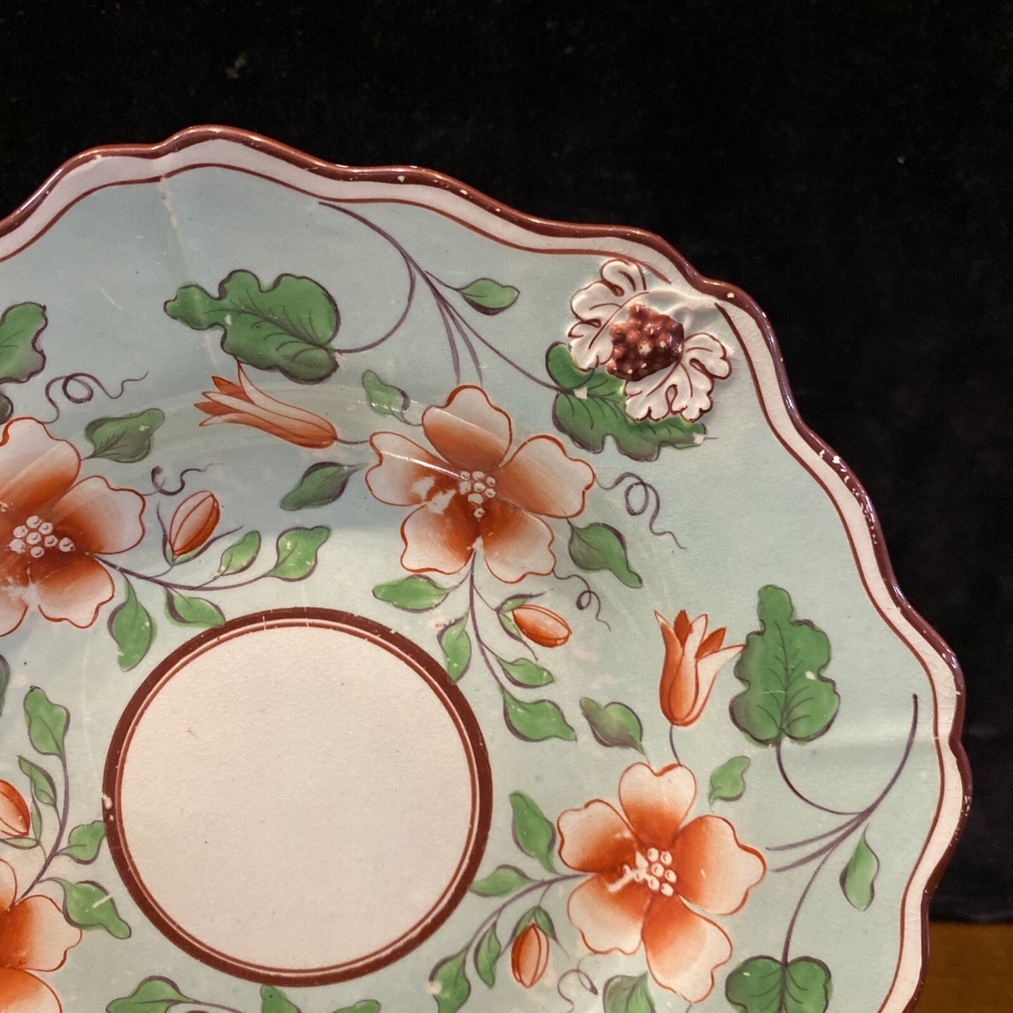 Rare English Copeland Antique Floral Dessert Plate Set Of 6