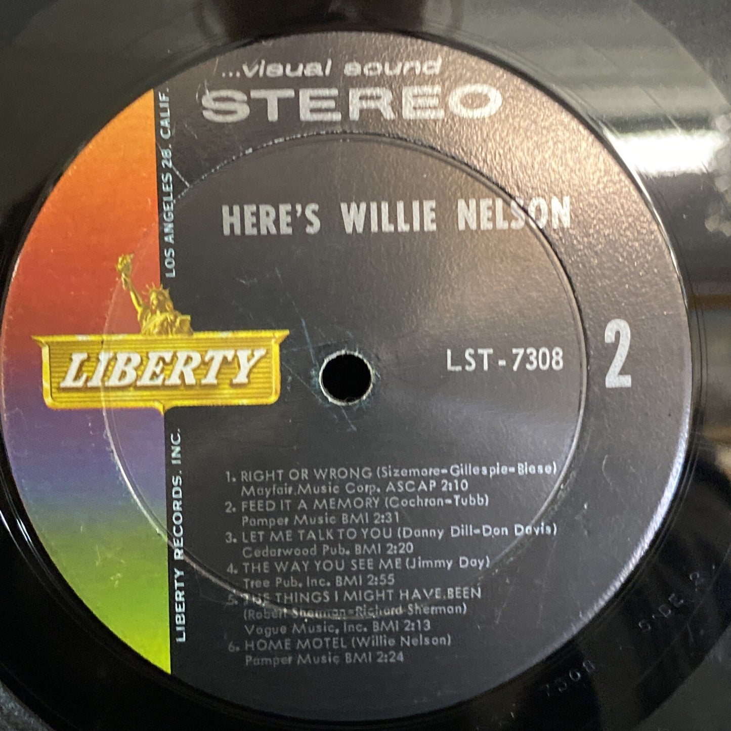 First Pressing Willie Nelson "Here's Willie Nelson" 1963 Stereo Liberty LST-7308