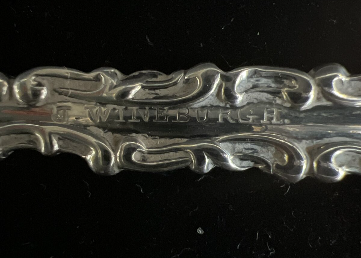 Louis XV  Sterling Grapefruit Spoon by Whiting Mfg  "Utica  Feb. 27 '92 Mono M"