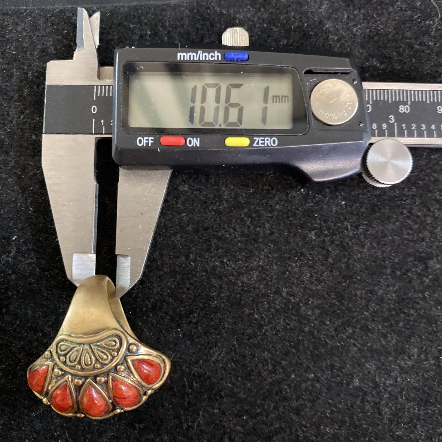 Barse Thailand Bronze Coral Statement Ring Sz. 7.75 With 10 Stones