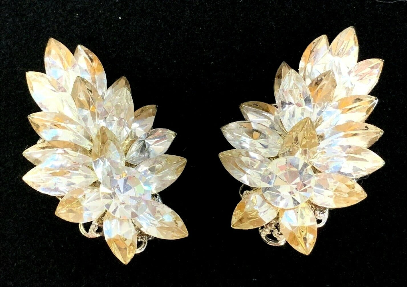 Michele Sugar Vintage Signed Statement Clip On Earrings Jewelry