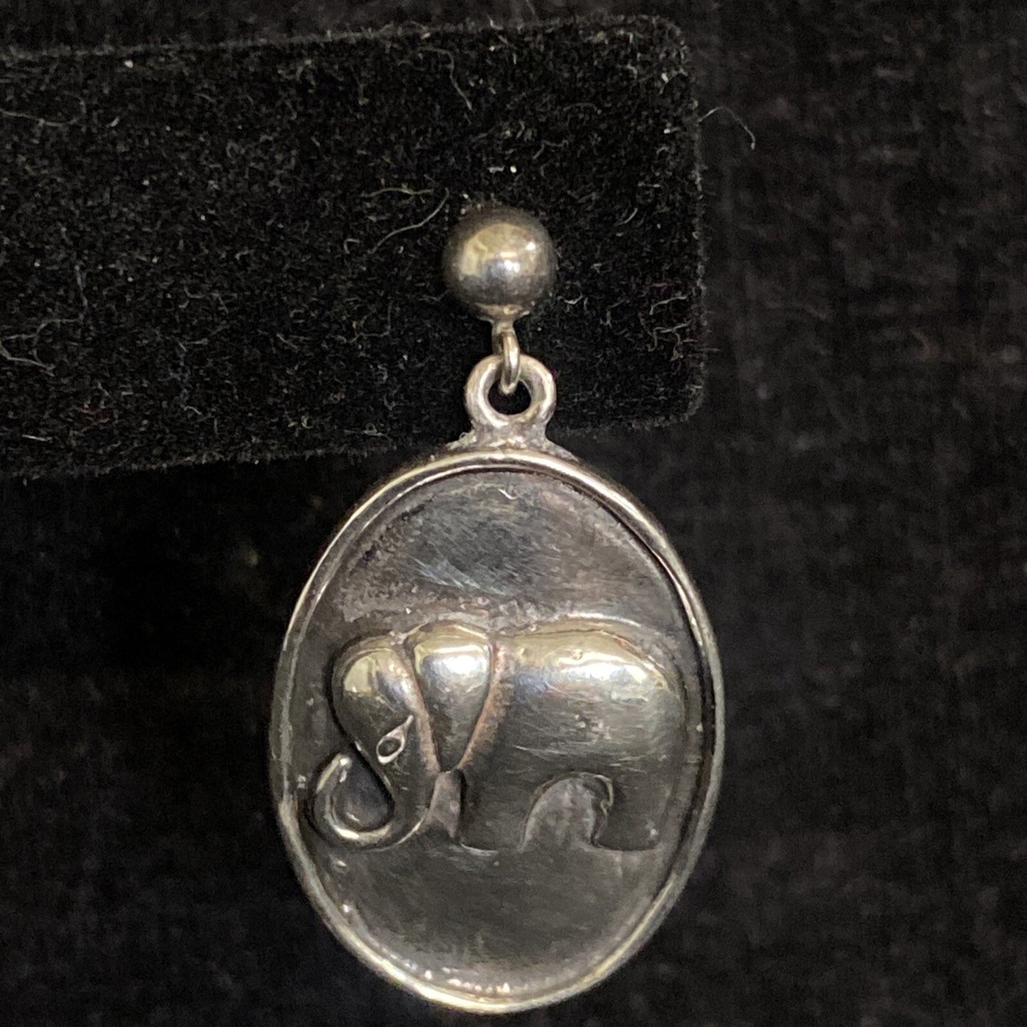 Sterling Silver 925 Dangle Drop University of Alabama Elephant Earrings 6.3g