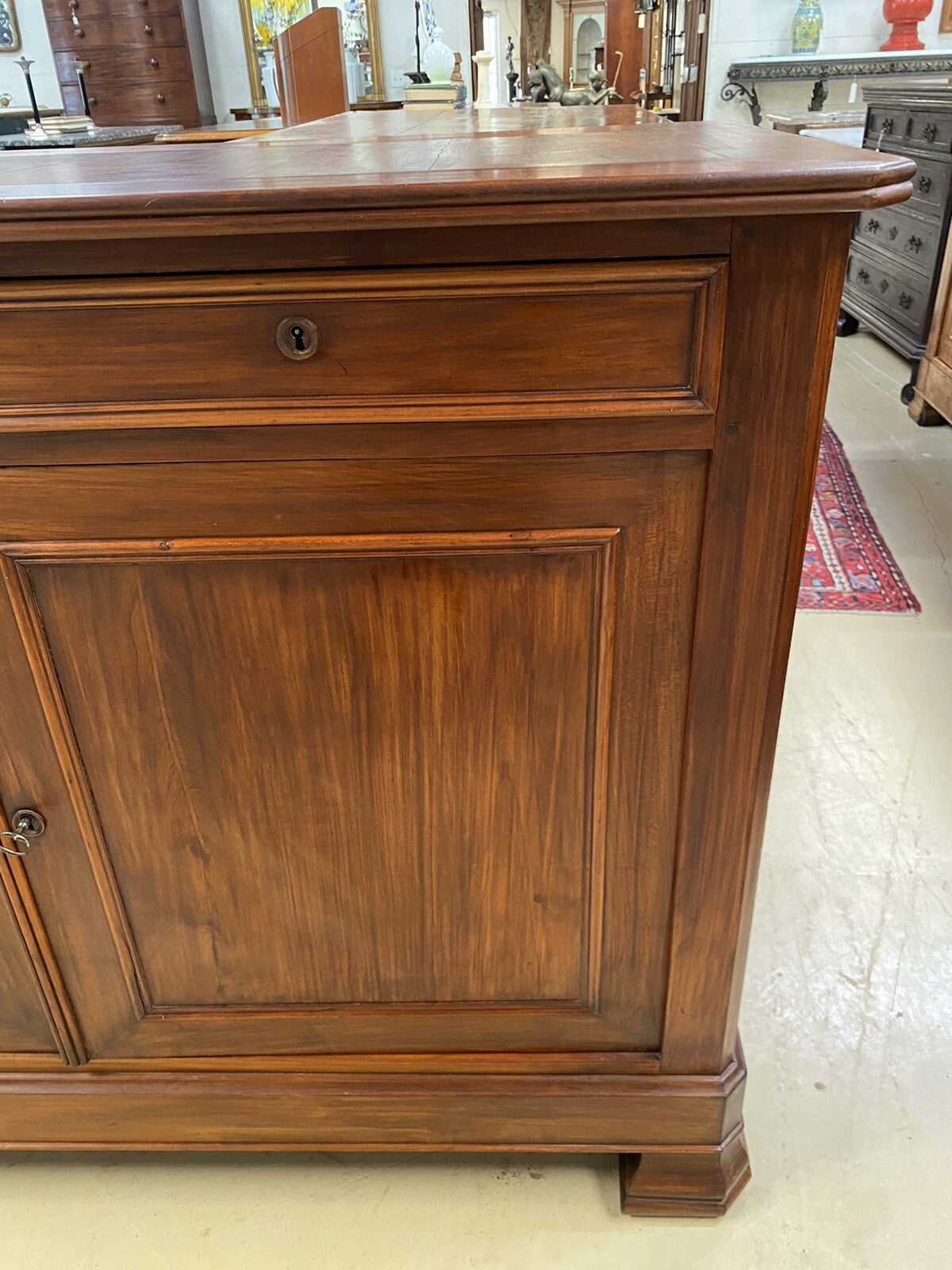 Antique French Louis Philippe Cherry Commode Chest Sideboard