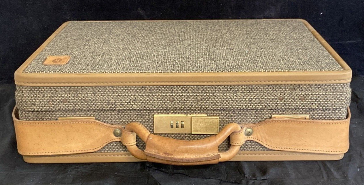 VTG HARTMANN Luggage 4400 BRIEFCASE Combination Tweed Leather