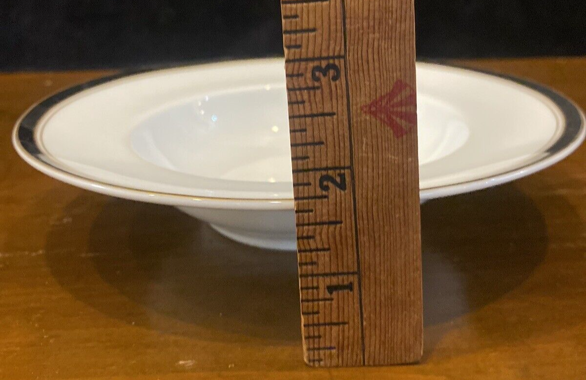 1 Diplomat Black Ceralene Raynaud Limoges 8 1/4" Soup Bowls 12 Avail BH166 B